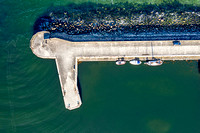 Pier at Hammerhavn from above - Bornholm by Anders Beier